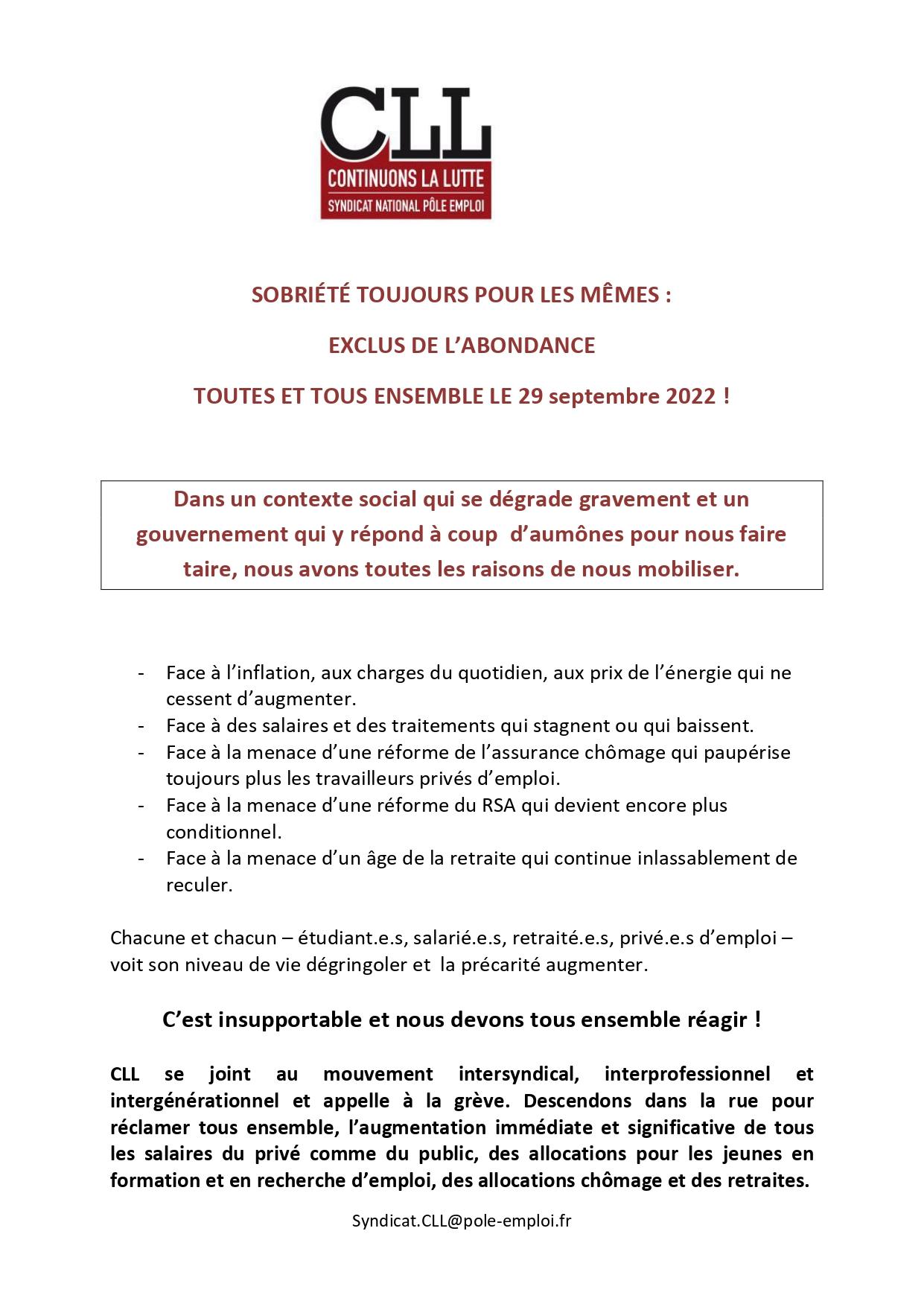 Appel a la greve du 29 septembre 2022 page 0001