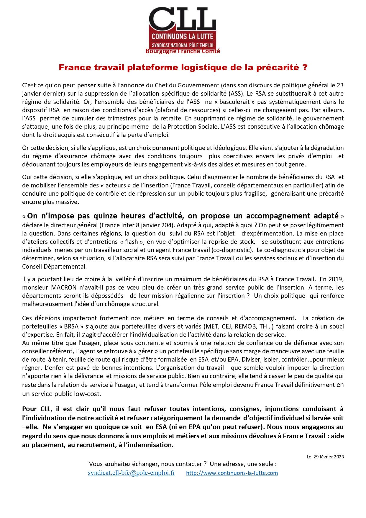 France travail plateforme logistique de la precaritev3 page 0001